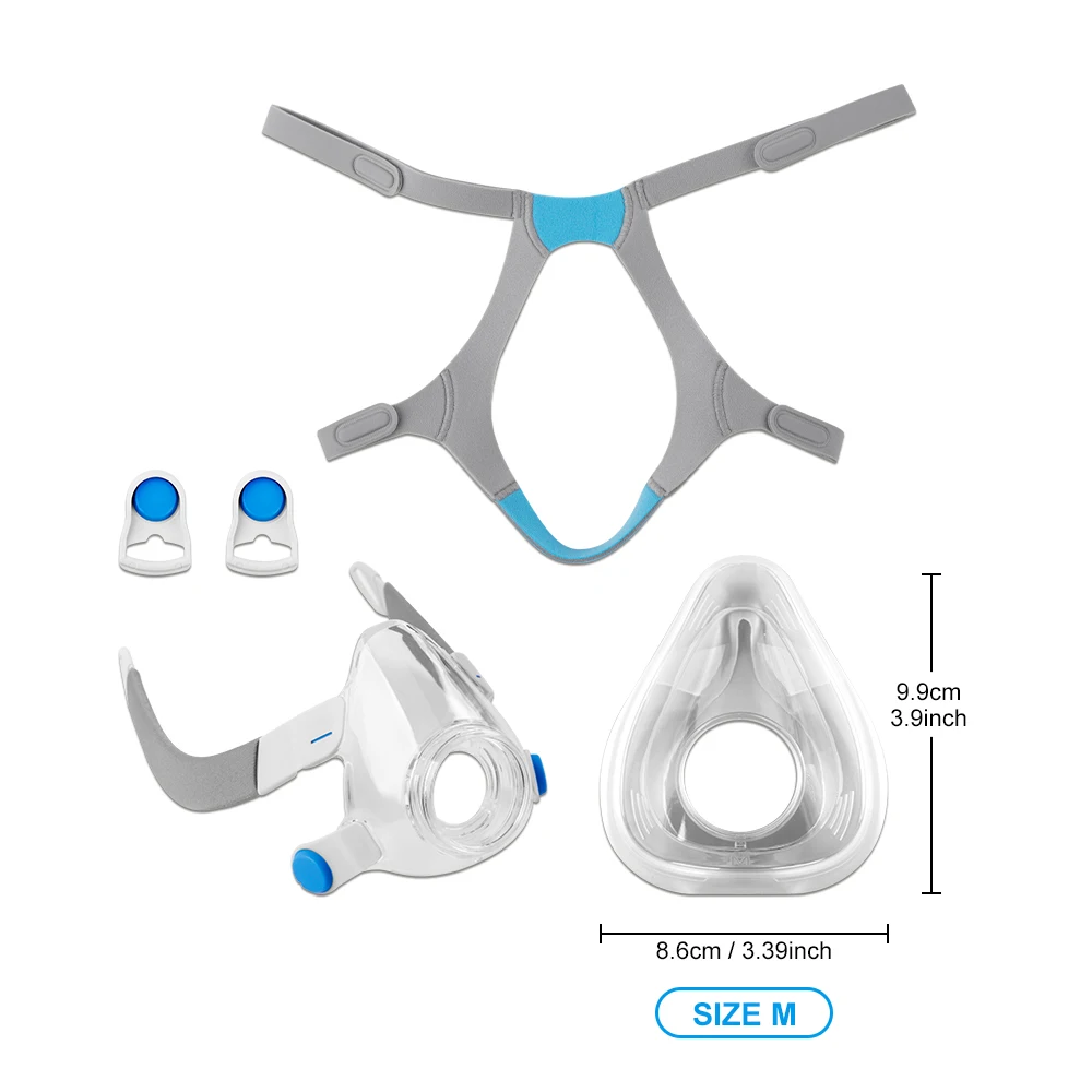 AirFit F20 Full Face CPAP Mask Replacement Kit Soft Silicone F20 Replacement Mask Contains Mask Cushion, Headgear, Frame, Clips - Image 8