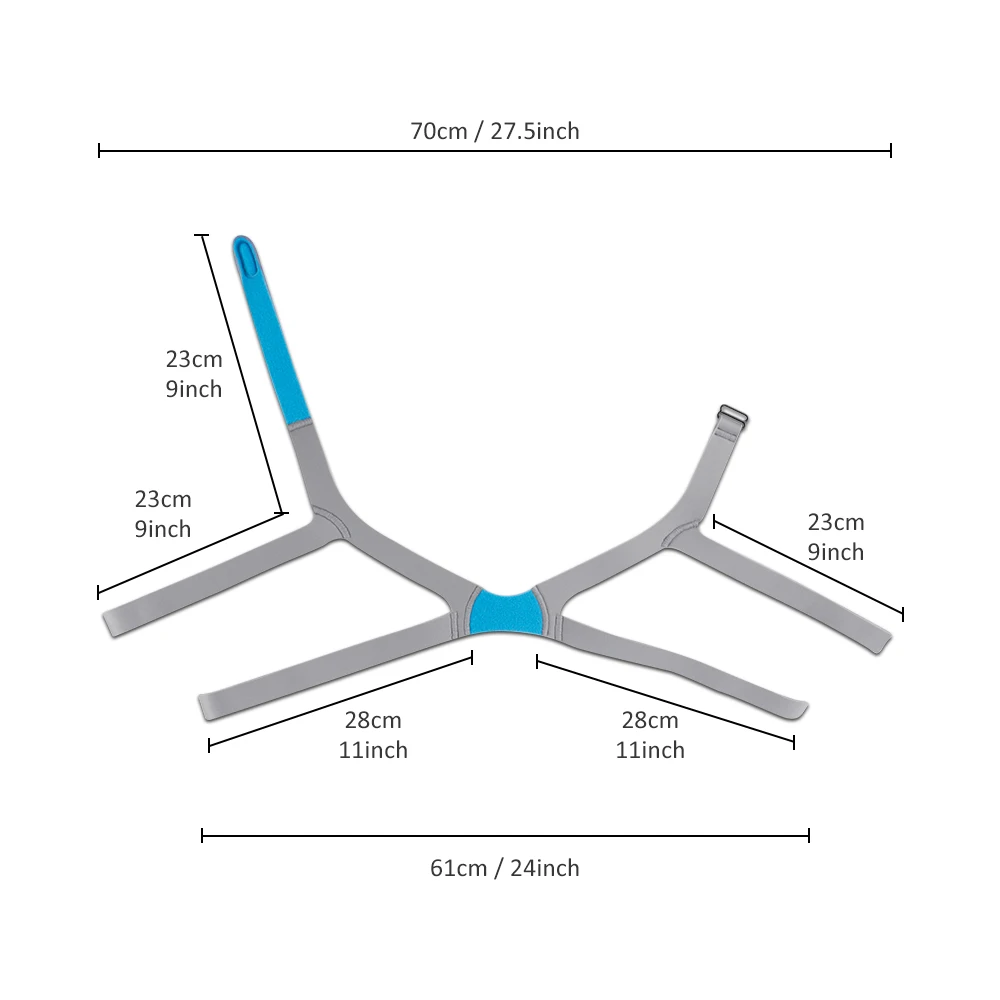 AirFit F20/F30/F30i/F40 CPAP Headgear Strap with 2 Clips Adjustable Elastic Headband Strap Designed for a Secure Comfortable Fit - Image 5