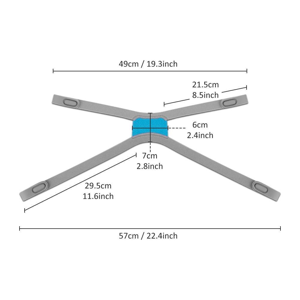 AirFit F20/F30/F30i/F40 CPAP Headgear Strap with 2 Clips Adjustable Elastic Headband Strap Designed for a Secure Comfortable Fit - Image 4