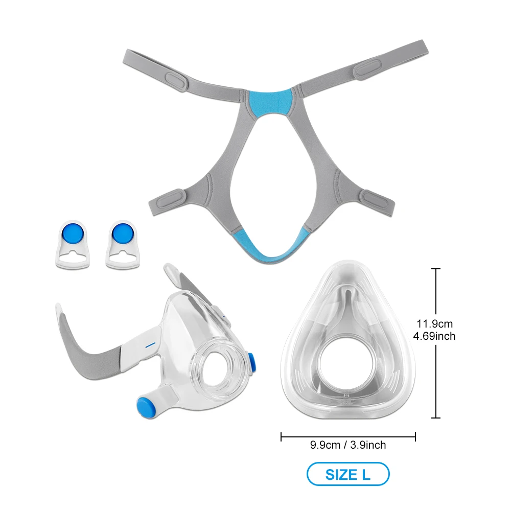 AirFit F20 Full Face CPAP Mask Replacement Kit Soft Silicone F20 Replacement Mask Contains Mask Cushion, Headgear, Frame, Clips - Image 7
